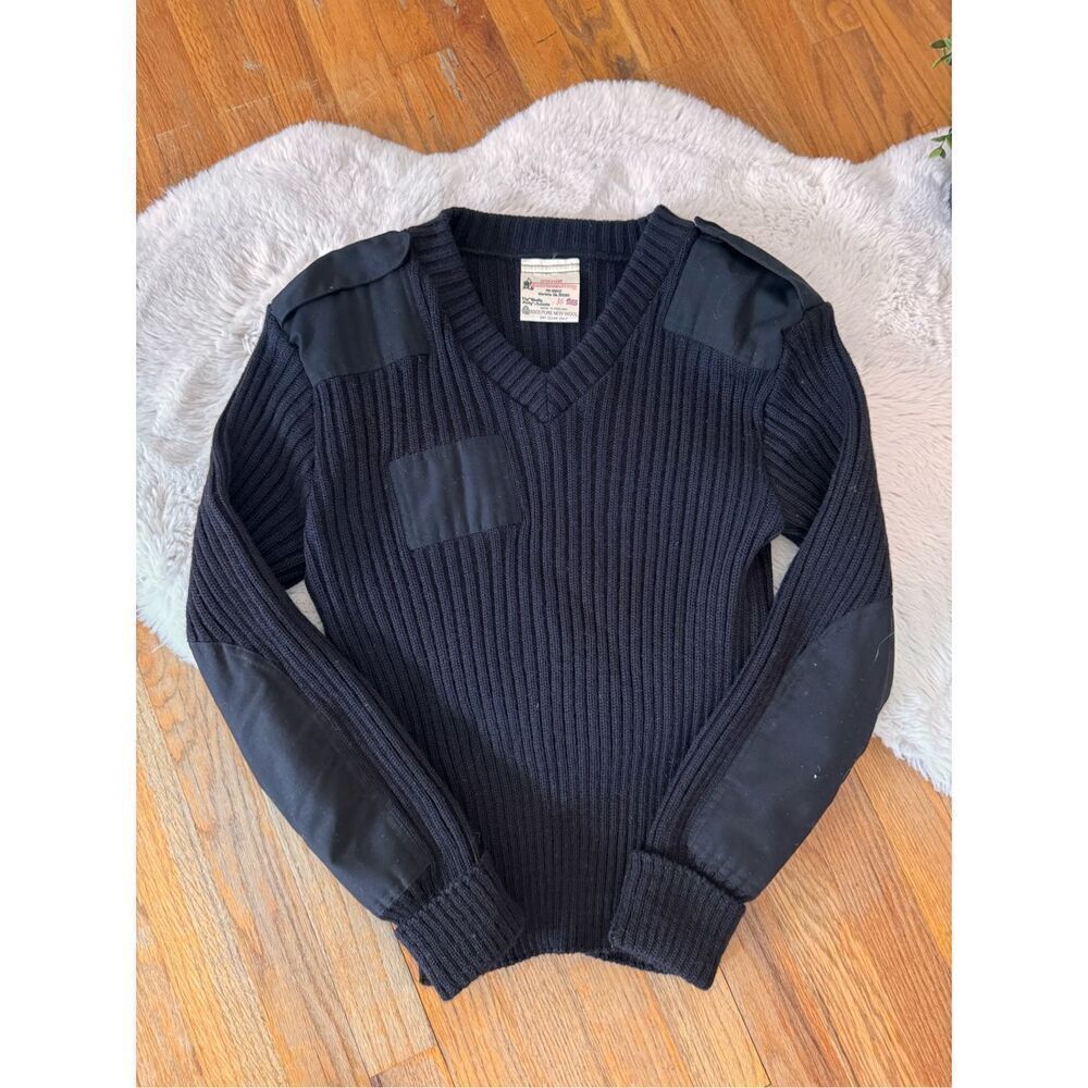 Vintage Brigade Quartermasters Pure Wool Wooly Pully Sweater Size 38/M